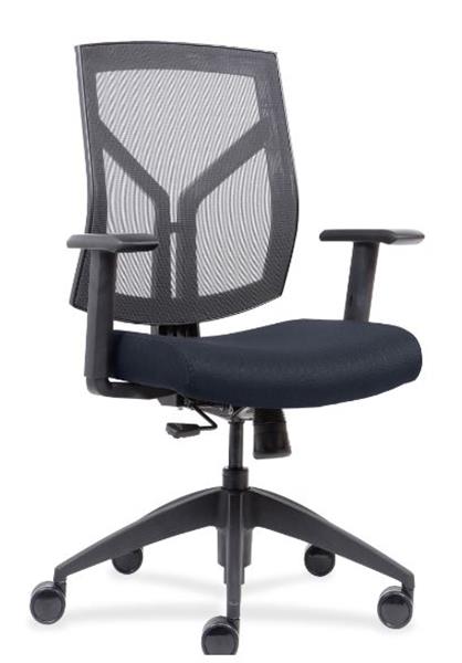 Lorell Mesh Back/Fabric Seat Mid-Back Task Chair